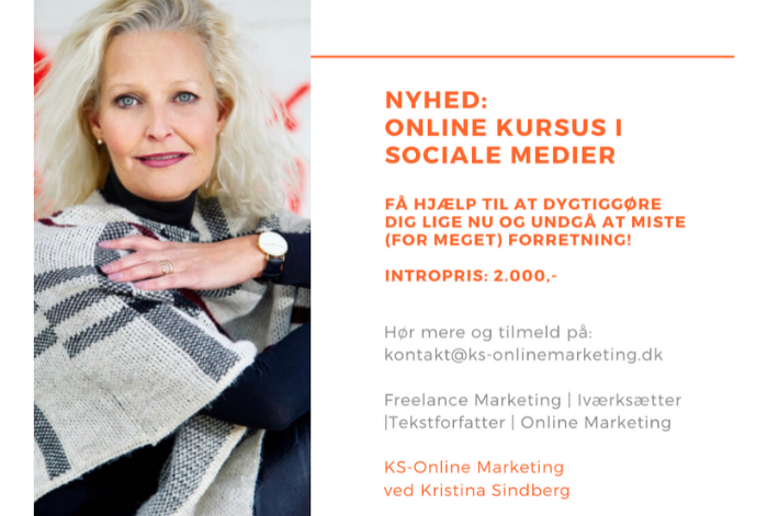 Online Kursus - Sociale medier - ks online marketing - Freelance marketing - Kristina Sindberg - Odense